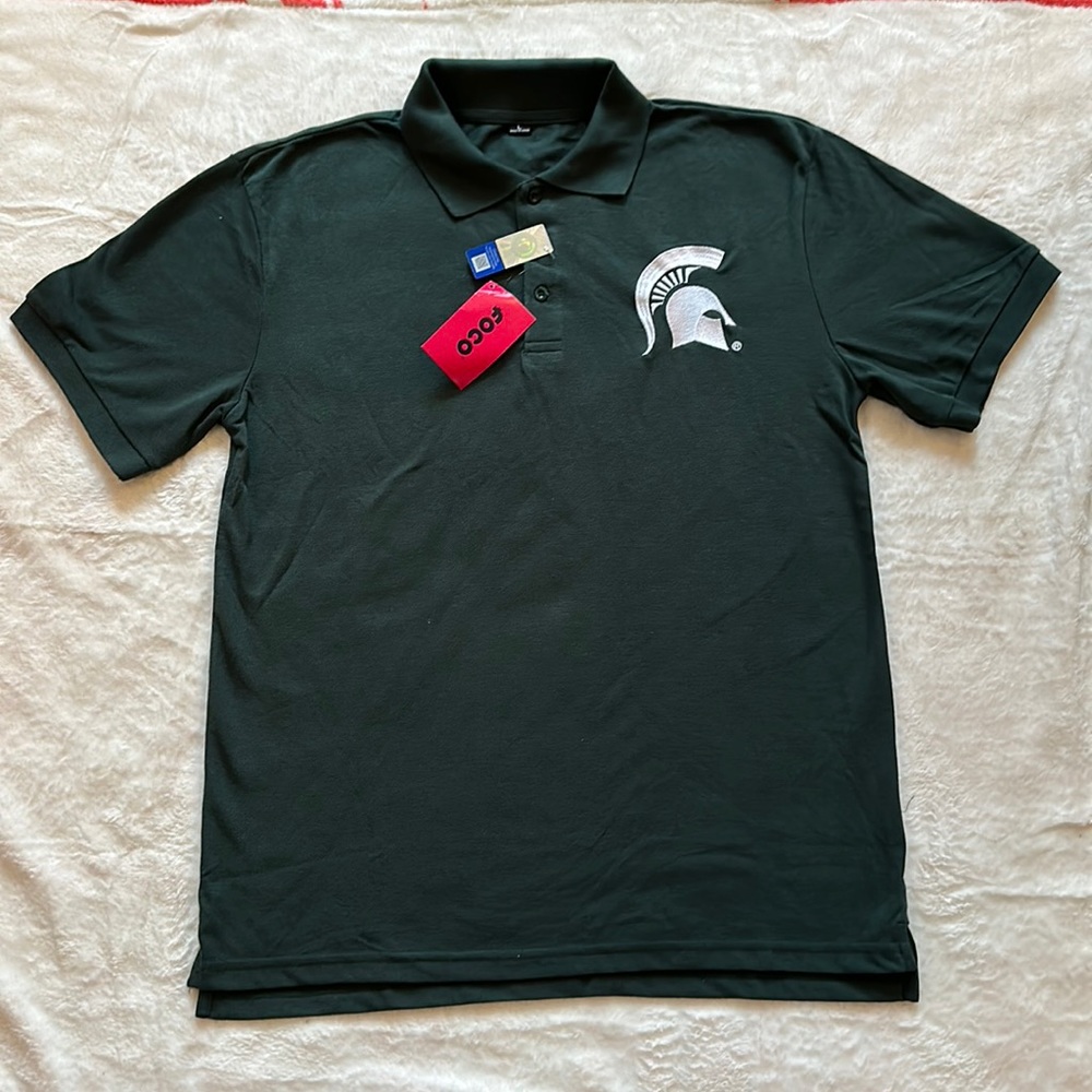 NWT Michigan Spartans polo shirt size large